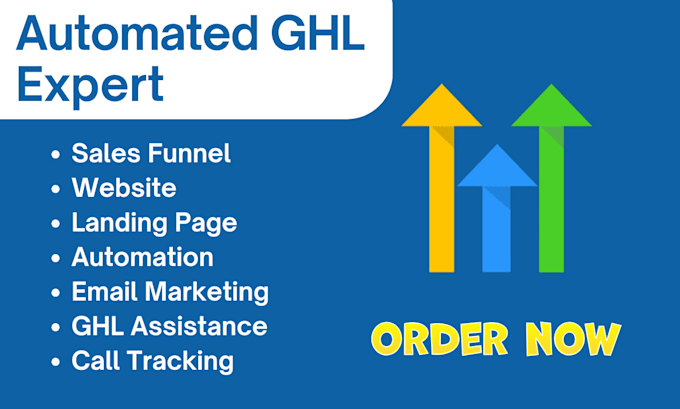 Gig Preview - Setup gohighlevel sales funnel click funnel ghl call tracking and landing page