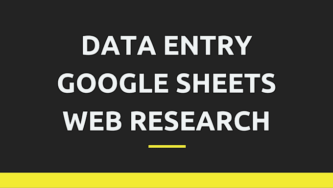 Gig Preview - Do data entry copy paste google sheet web research