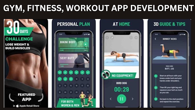 Bestseller - develop custom gym fitness app, workout app, healthcare app, yoga, wellness app