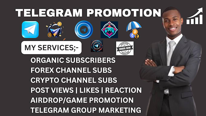 Gig Preview - Do telegram promotion crypto promotion channel or group with active subscriber