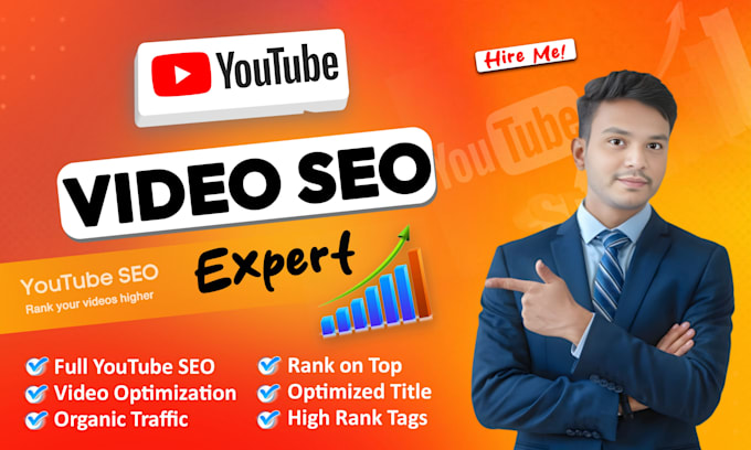 Gig Preview - Optimize youtube video SEO for top ranking organically