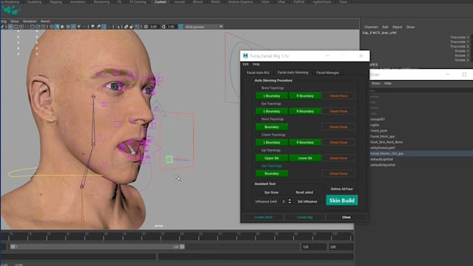 Bestseller - 3d facial rig, unity3d character, avatar blendshape, facial rig,animaze lip sync