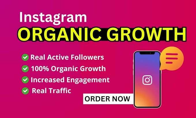 Gig Preview - Be super fast organic instagram growth for real followers and engagement