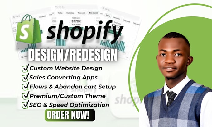 Gig Preview - Create shopify dropshipping store shopify store design shopify website redesign