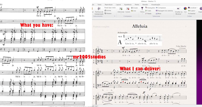 Gig Preview - Copy your handwritten or pdf music on sibelius