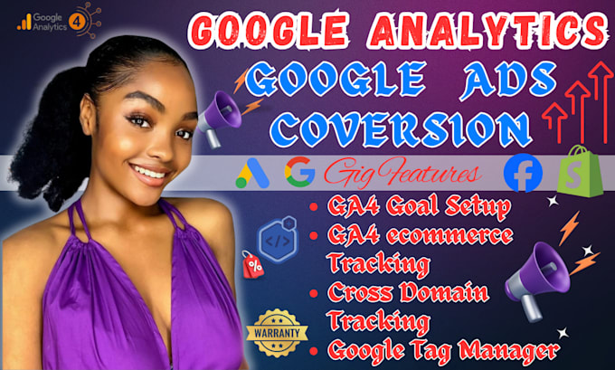 Gig Preview - Setup google ads conversion analytics 4 tag manager ga4 consent API tracking,GTM