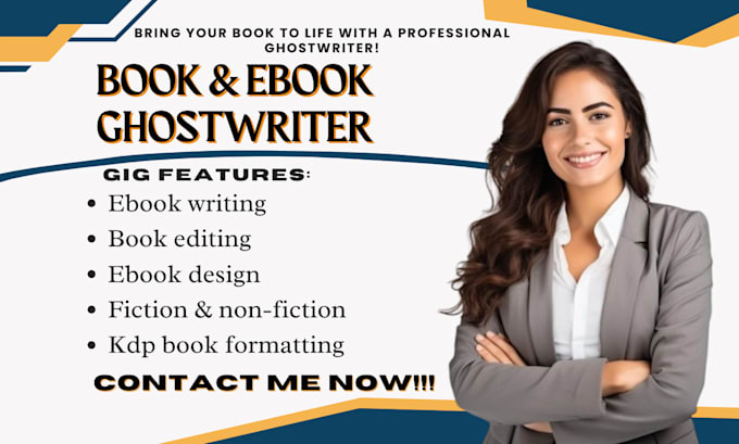 Gig Preview - Ghostwrite self help ebook, book formatting, fiction ebook writer, amazon kdp