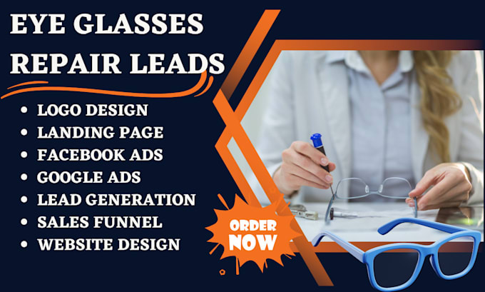 Gig Preview - Generate eye glasses lead design eye glasses website, eye glasses repair website