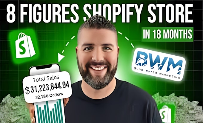 Gig Preview - Be pro shopify manager,8 figures ROI monthly sales on shopify dropshipping store