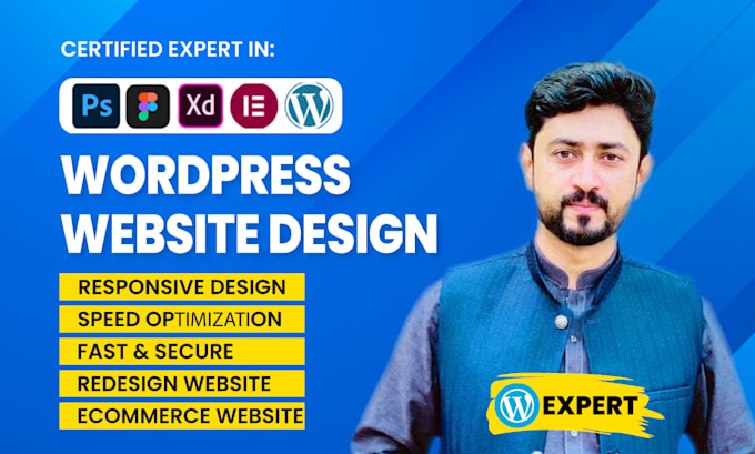 Gig Preview - Build responsive wordpress website design, website redesign