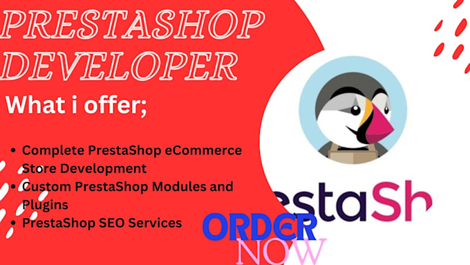 Gig Preview - Develop prestashop ecommerce store, prestashop modules, plugins, prestashop seo