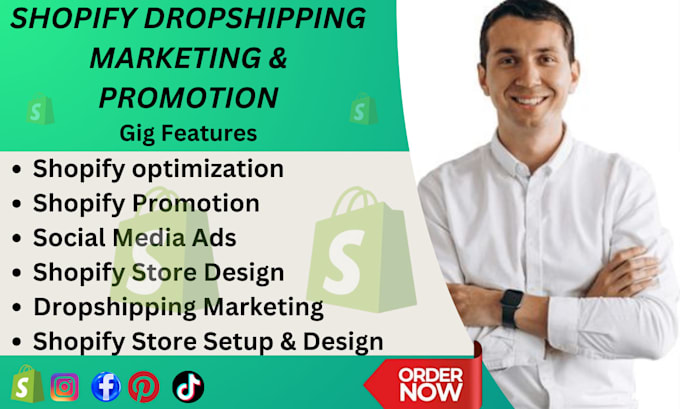 Gig Preview - Boost shopify sales, shopify dropshipping marketing, shopify store promotion ads