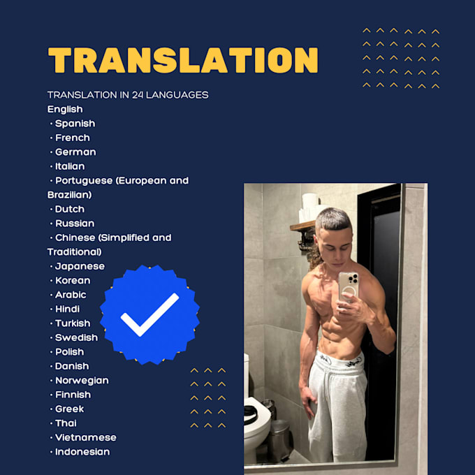 Gig Preview - Provide translation in any text for 24 languages