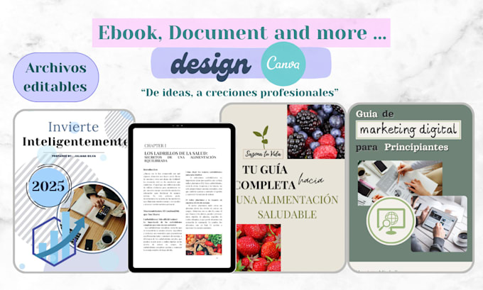 Gig Preview - Designs in canva pdf, ebooks, workbooks and more