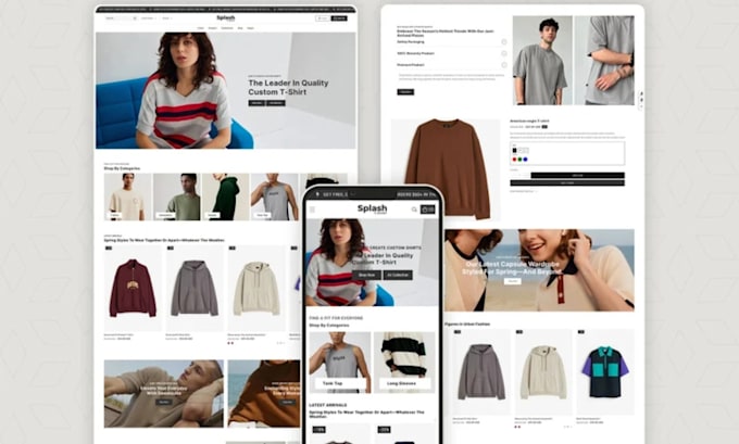 Bestseller - design modern fashion website spa cosmetics, clothing store using shopify or wix