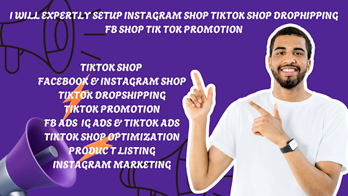 Gig Preview - Expertly setup instagram shop tiktok shop facebook shop tik tok promotion