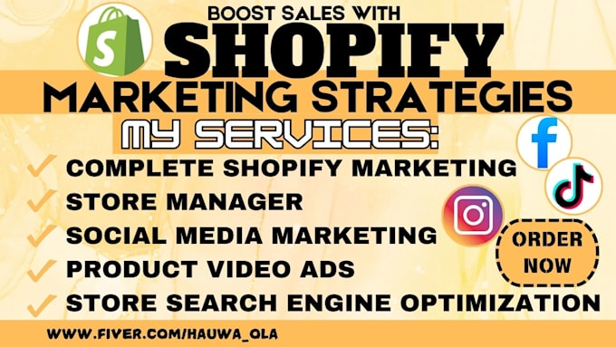 Gig Preview - Shopify marketing shopify sales funnel shopify promotion ecommerce marketing