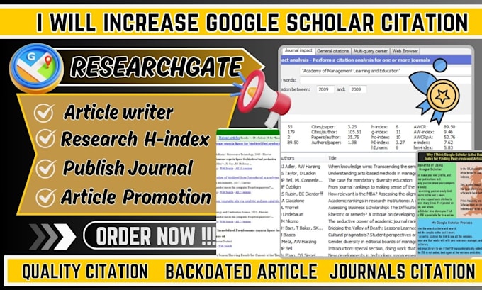 Gig Preview - Increase google scholar citation publish article writing in review index journal