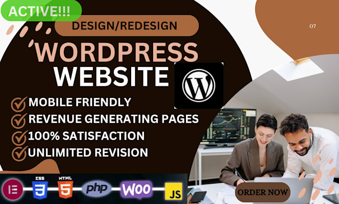 Gig Preview - Build wordpress website design and website development