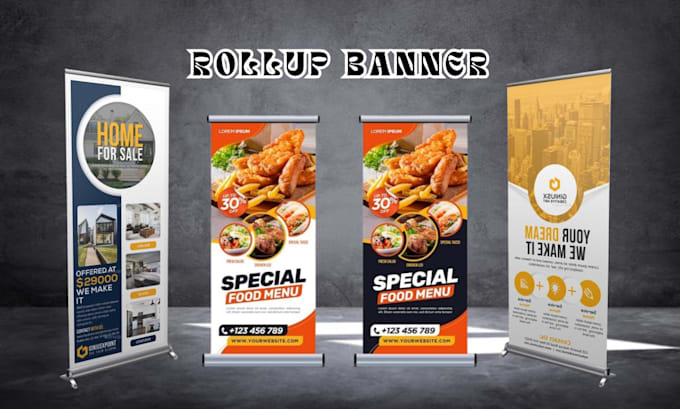 Gig Preview - Design rollup banners, retractable banners, and signage