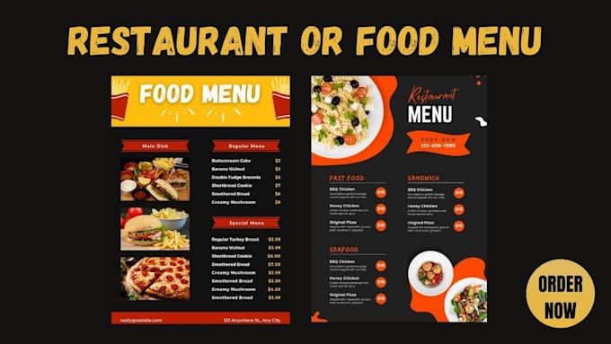 Gig Preview - Design or redesign restaurant menu design, food menu or digital menu