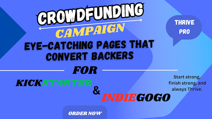 Gig Preview - Design eye catching kickstarter or indiegogo campaign pages that convert backers