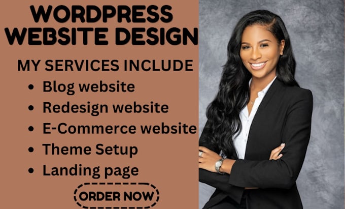 Gig Preview - Create responsive wordpress website design and redesign wordpress development