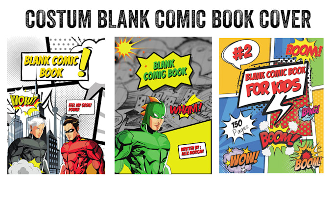 Gig Preview - Create blank comic book cover design for amazon kdp