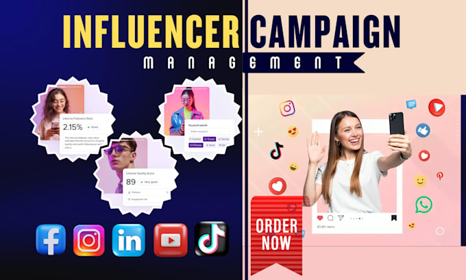 Gig Preview - Find best tiktok influencer, instagram, youtube influencer list for marketing