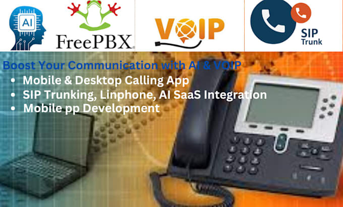 Gig Preview - Ai mobile app,mobile app,freepbx,voip,linphone,ai saas,calling app,saas,flutter