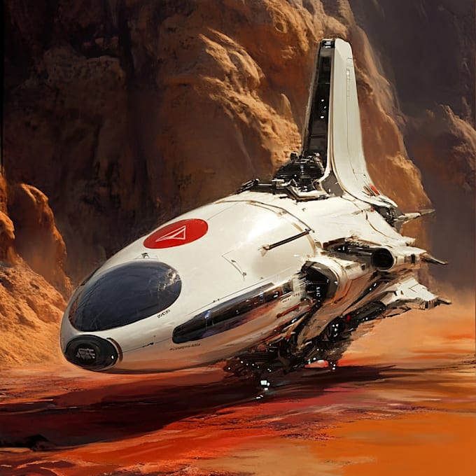 Gig Preview - Design spaceship, sci fi illustration and sci fi art