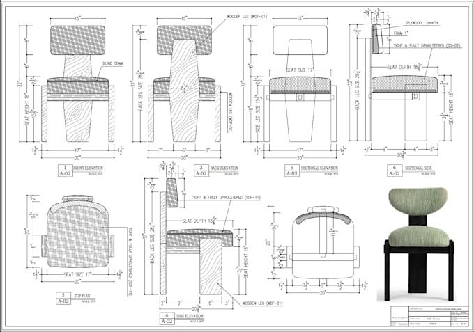 Gig Preview - Design your furniture with technical drawing and cnc pattern