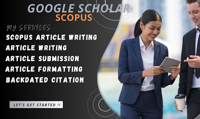 Gig Preview - Publish your research article in a peer reviewed scopus google scholar