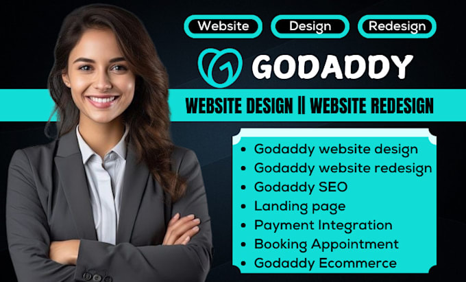 Gig Preview - Develop your godaddy business website design or redesign ecommerce website