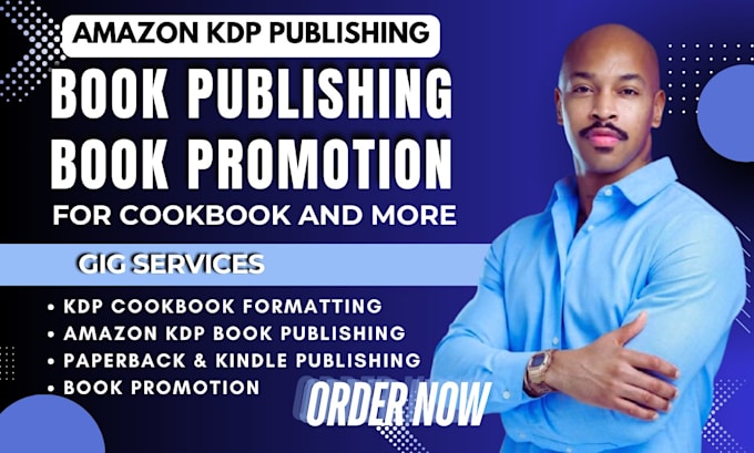 Gig Preview - Publish and promote cookbook on amazon KDP book publishing