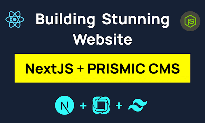 Gig Preview - Create SEO optimized next js websites with prismic cms and tailwind CSS