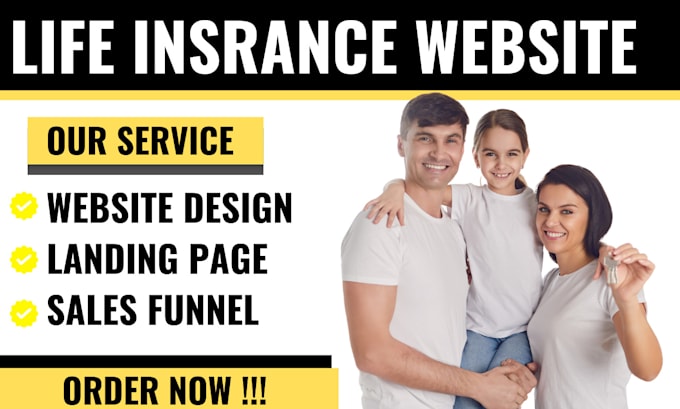 Gig Preview - Build health insurance website, life insurance website or landing page