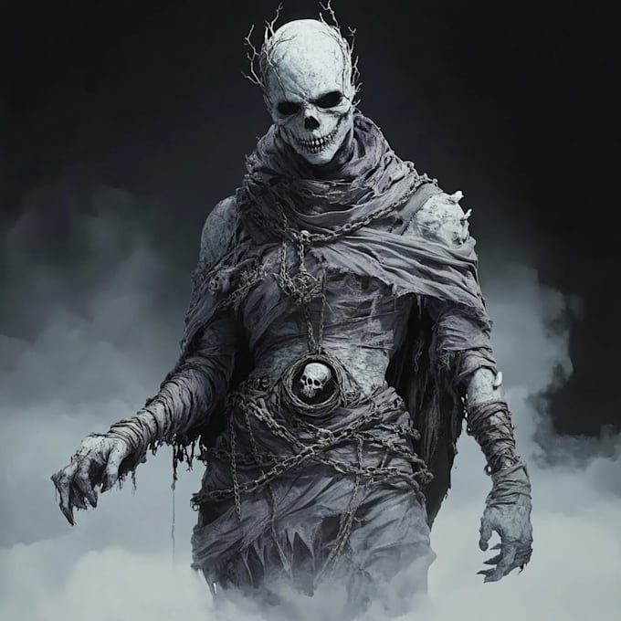 Gig Preview - Create a fantasy horror character art illustration