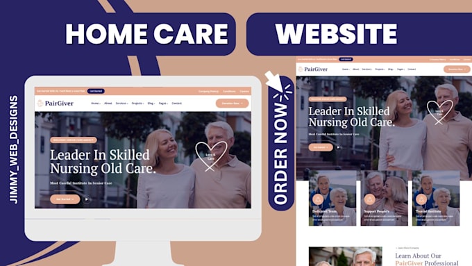 Gig Preview - Build professional home care website assisted living  or elderly care website