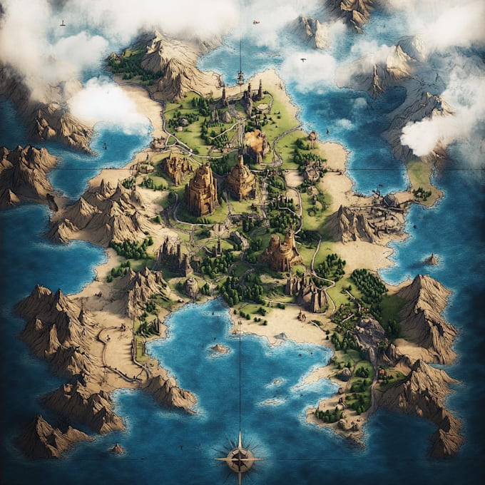 Gig Preview - Make fantasy maps of world or game for you