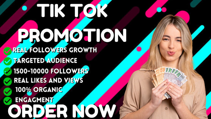 Gig Preview - Grow and promote your tiktok account organically