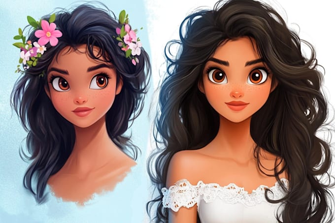 Gig Preview - Draw your portrait in disney cartoon style