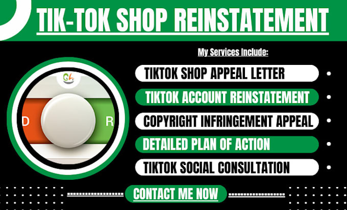 Gig Preview - Do tiktok shop reinstatement appeal letter for tiktok violation and suspension