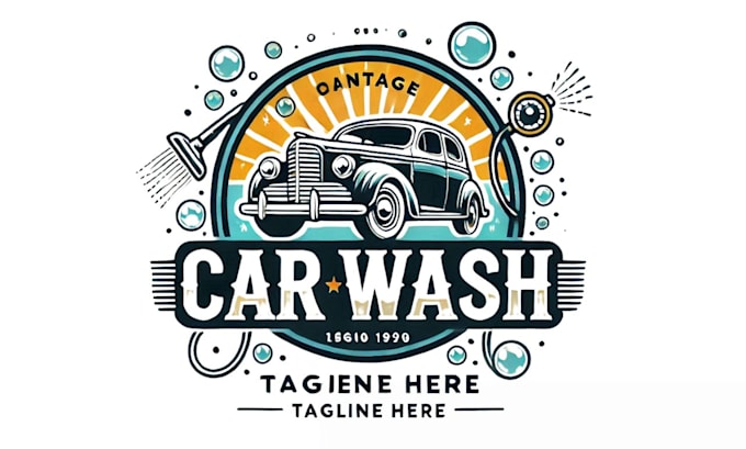 Gig Preview - Design luxury car wash logo