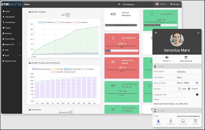 Gig Preview - Develop gym fitness health facility management software scheduling booking appt