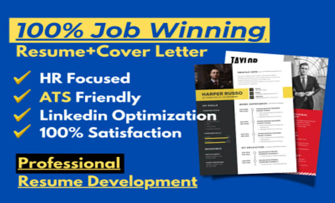 Gig Preview - Craft, enhance, and optimize your resume, CV, cover letter, and linkedin profile