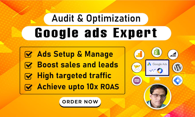 Gig Preview - Do audit and optimize google ads search ads PPC campaigns to get sales and leads