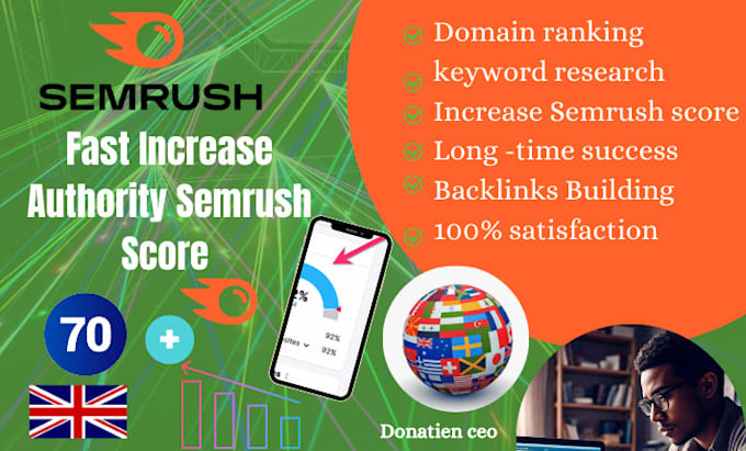 Gig Preview - Increase semrush authority 70 to any point fast increase