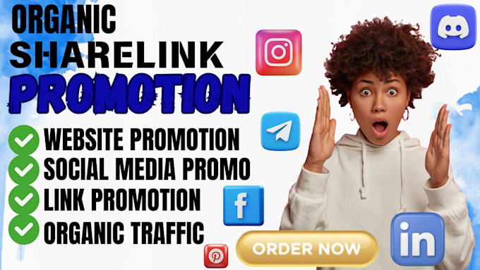 Gig Preview - Do organic sharelink promotion and shoutout to your targeted audience