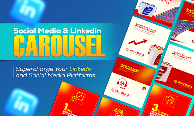 Gig Preview - Design professional linkedin banner, carousel, ads design